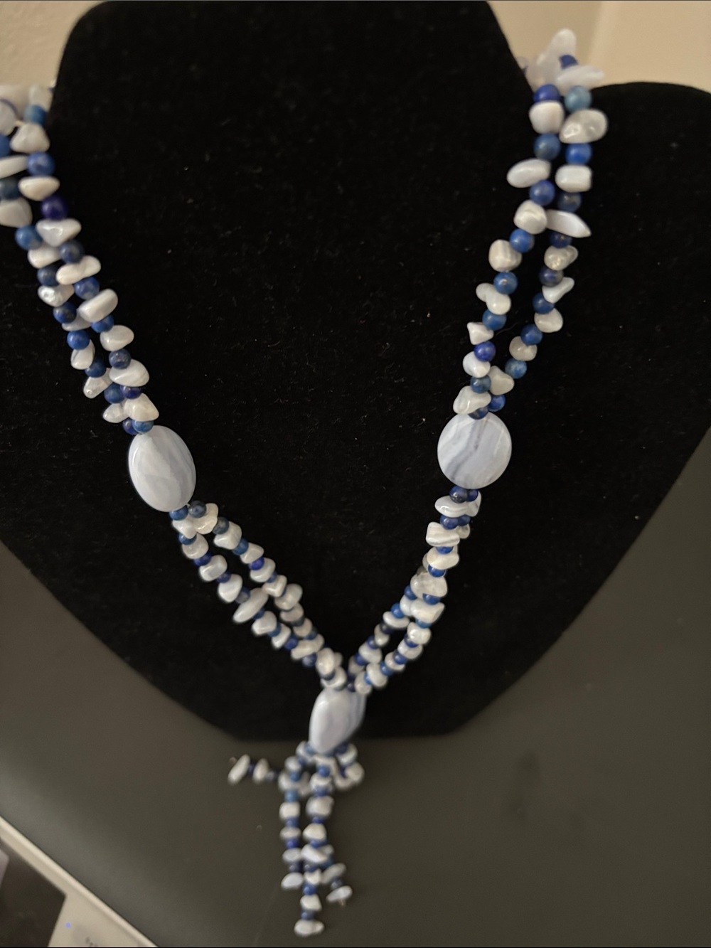 Jay King Blue Beaded Women's Necklace with Tassel Accent